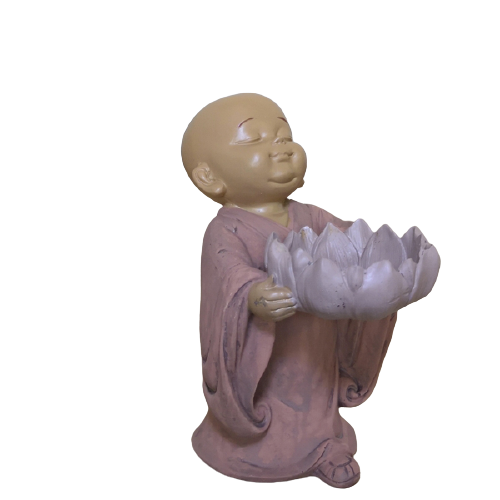 Statuette bébé Bouddha bougeoir debout