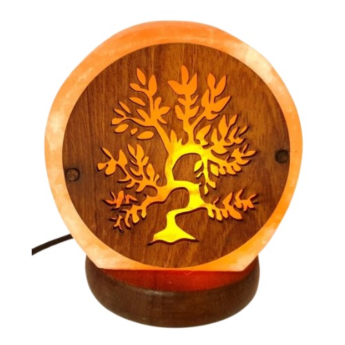 Energesens Lampe en sel de l'Himalaya modèle Arbre de vie