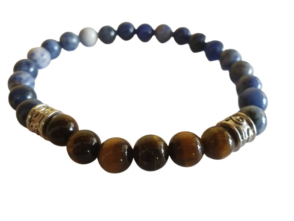 Bracelet Homme N° 04 Sodalite / Œil de Tigre 