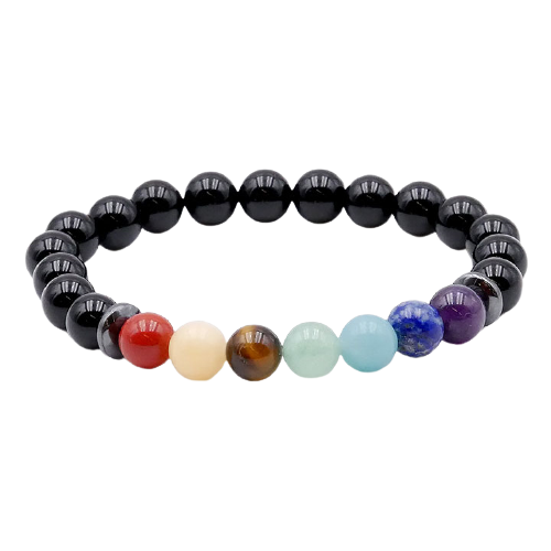 Bracelet 7 Chakras et Onyx