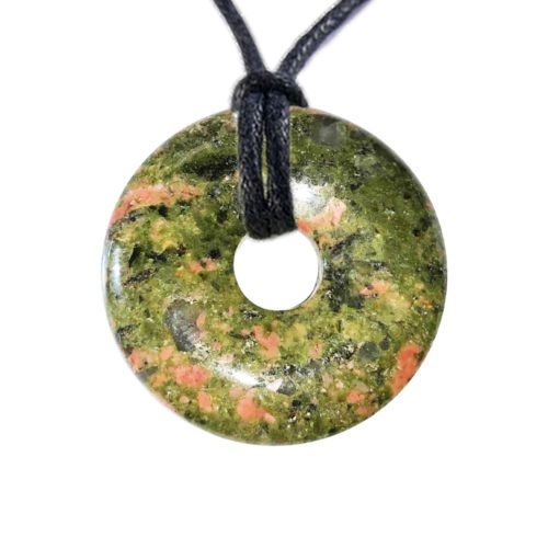 Pendentif Donuts Unakite