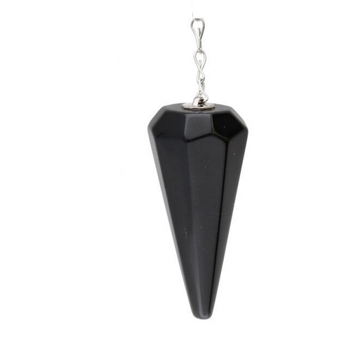 Pendule conique en Obsidienne noire