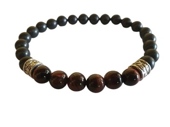 Bracelet Homme N° 11 Onyx / Œil de Taureau