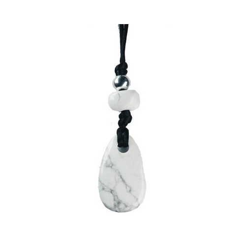 Pendentif Pierre Plate Howlite