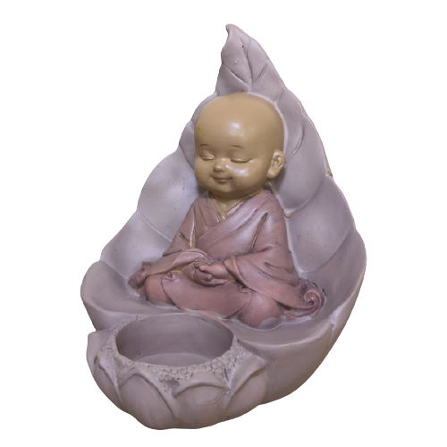 Statuette bébé Bouddha bougeoir assis