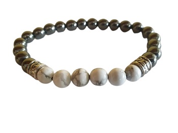 Bracelet Homme N° 07 Hématite / Howlite