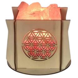 ILLUMINESENS Lampe de sel de l'Himalaya Modèle Fleur de Vie