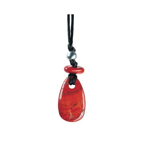 Pendentif Pierre Plate Jaspe rouge