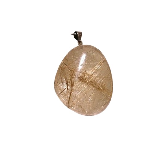 Pendentif Pierre Roulée Quartz rutile