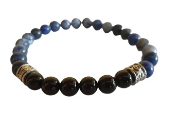 Bracelet Homme N° 05 Sodalite  / Tourmaline