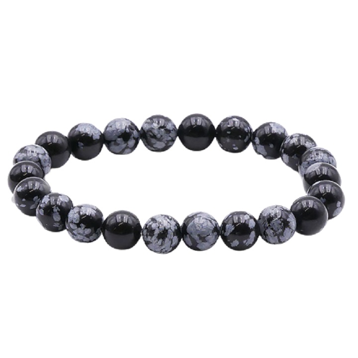 Bracelet Obsidienne Neige 