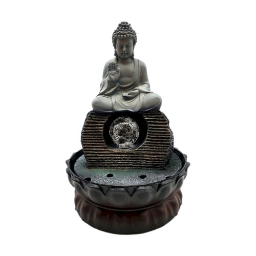 Energesens Fontaine Bouddha Salueur Assis 28 cm