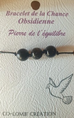 Bracelet de la Chance Obsidienne